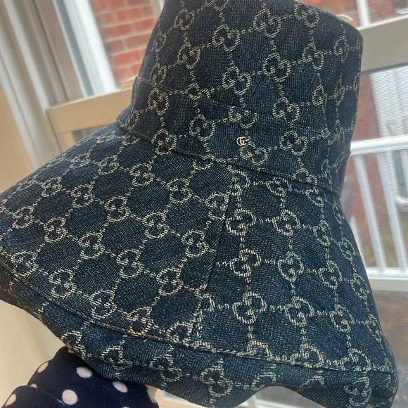 NWT Gucci Blue Monogram Hat - Picture 5 of 5